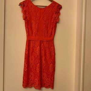 Bedo coral lace dress
